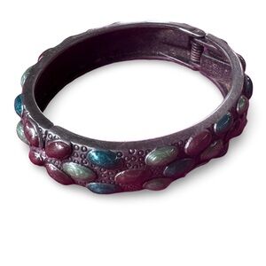 Solid Cuff Bracelet-brown,teal,pale green